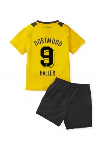 Fotbalové Dres Borussia Dortmund Sebastien Haller #9 Dětské Domácí Oblečení 2022-23 Krátký Rukáv (+ trenýrky)